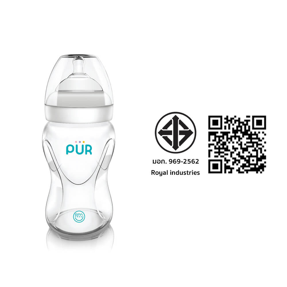 ขวดนม PUR ADVANCED WIDE NECK ขนาด 8 ออนซ์/250 มล.